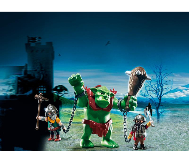 PLAYMOBIL Olbrzymi troll z karłowatymi wojownikami - 301149 - zdjęcie 3