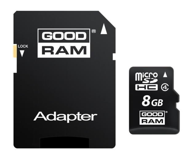 GOODRAM 8GB microSDHC zapis5MB/s odczyt15MB/s+adapter - 303118 - zdjęcie 2