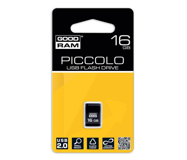 GOODRAM 16GB Piccolo zapis 5MB/s odczyt 20MB/s czarny - 303188 - zdjęcie 2