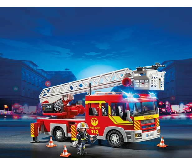 PLAYMOBIL Samochód strażacki z drabiną, światłem i dźwiękiem - 299855 - zdjęcie 2