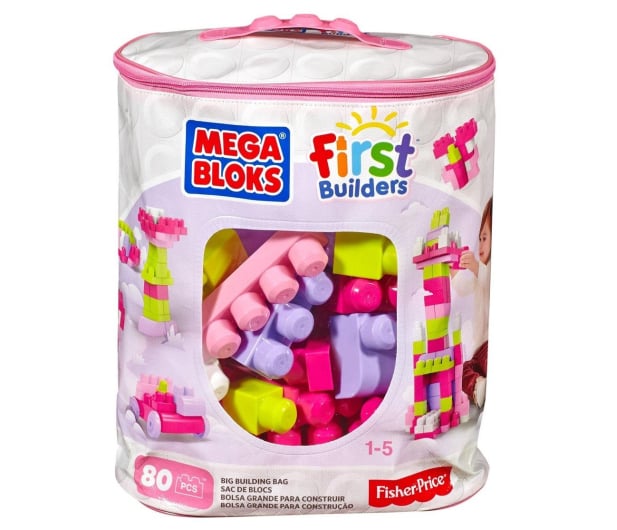 Mega Bloks Klocki 80 el. torba różowa - 308265 - zdjęcie