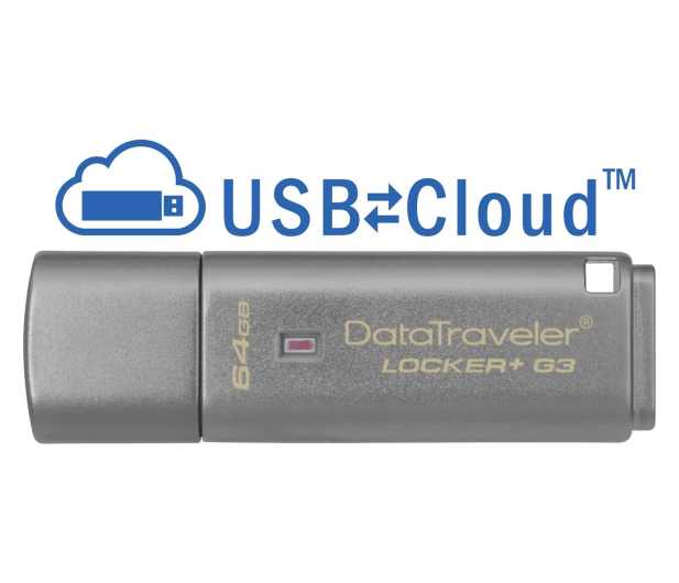 Kingston 64GB DataTraveler Locker+ G3 (USB 3.0) 135MB/s - 169317 - zdjęcie 2