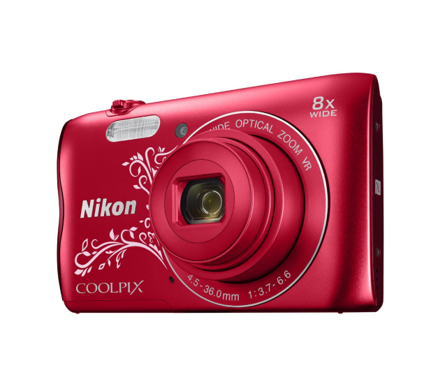 Nikon Coolpix A300 czerwony z ornamentem - 314043 - zdjęcie 2