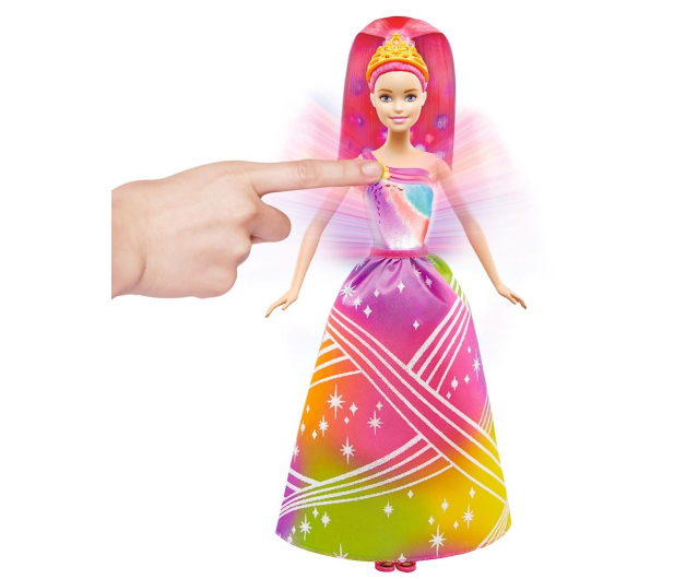Barbie Tęczowa Księżniczka ze światełkami - 320800 - zdjęcie 3