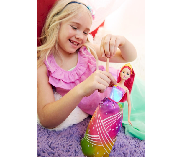 Barbie Tęczowa Księżniczka ze światełkami - 320800 - zdjęcie 4