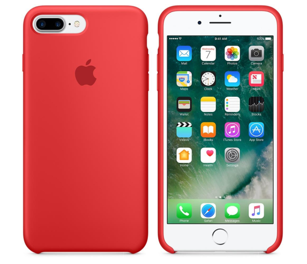 Apple Silicone Case iPhone 7/8 Plus Red - 325674 - zdjęcie