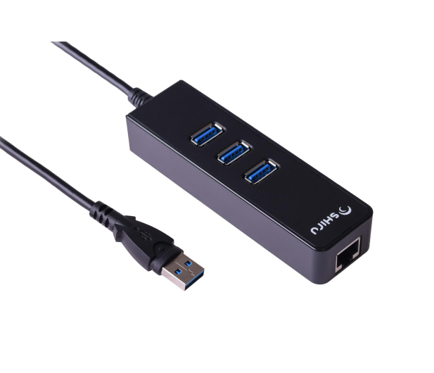 SHIRU Hub 3x USB3.0 + Gigabit Ethernet - 338300 - zdjęcie
