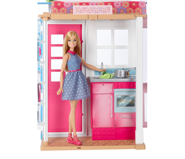 Barbie Duży Domek dla lalek z akcesoriami i lalką - 344589 - zdjęcie 6