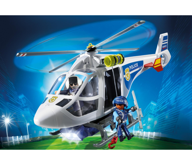 PLAYMOBIL Helikopter policyjny z reflektorem LED - 344866 - zdjęcie 2