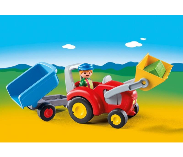 PLAYMOBIL Traktor z przyczepą - 345810 - zdjęcie 3