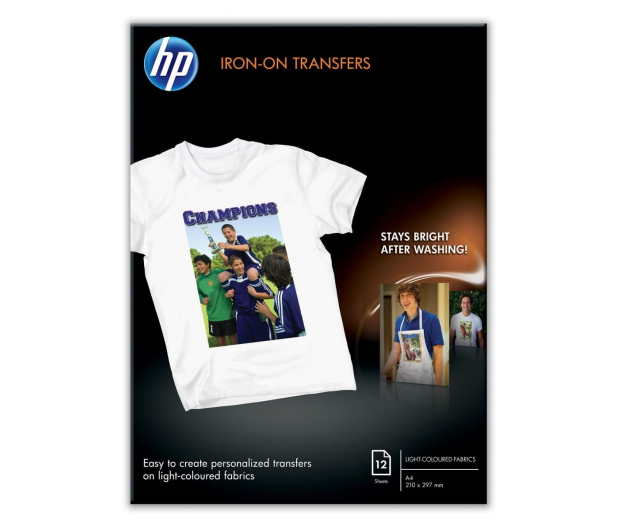 HP Papier Iron-On T-Shirt Transfers A4 12 arkuszy - 344663 - zdjęcie