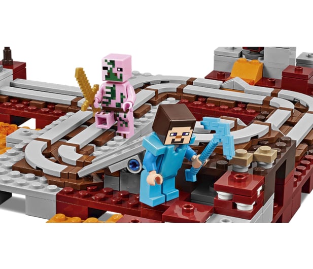 LEGO Minecraft Linia kolejowa w Netherze - 343576 - zdjęcie 5