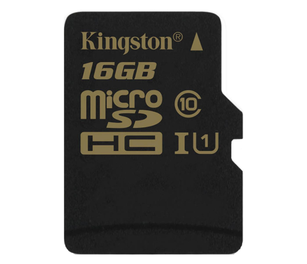 Kingston 16GB microSDHC Class10 zapis 45MB/s odczyt 90MB/s - 185516 - zdjęcie