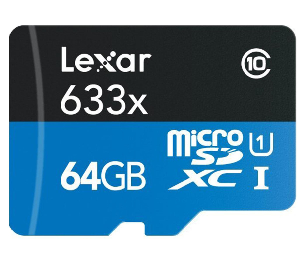 Lexar 64GB microSDXC 633x odczyt: 95MB/s zapis: 45MB/s - 352754 - zdjęcie