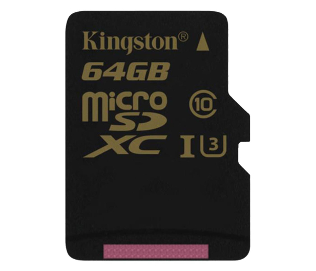 Kingston 64GB microSDXC UHS-I U3 zapis 45MB/s odczyt 90MB/s - 352869 - zdjęcie