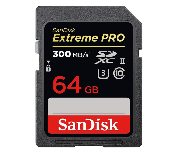 SanDisk 64GB SDXC Extreme Pro zapis 260MB/s odczyt 300MB/s - 357218 - zdjęcie