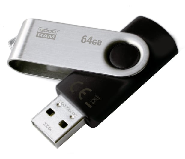 GOODRAM 64GB UTS2 odczyt 20MB/s USB 2.0 czarny  - 303207 - zdjęcie 2