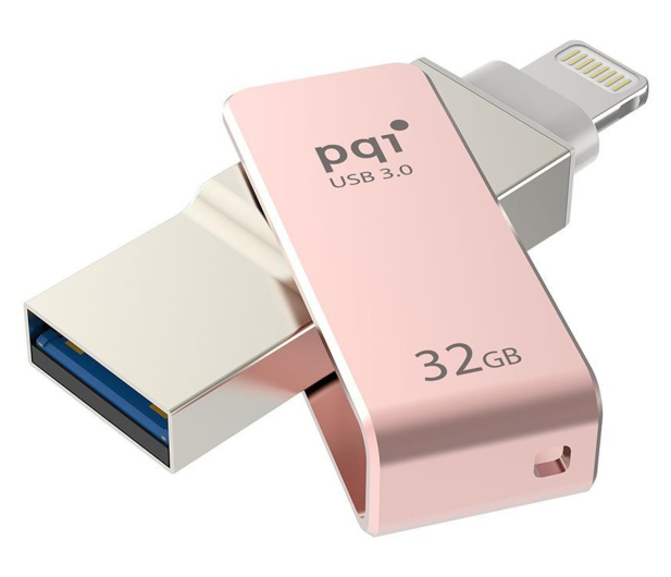 PQI 32GB iConnect Mini rose gold (USB 3.0+Lightning) - 337801 - zdjęcie