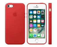 Apple Leather Case do iPhone SE (PRODUCT)RED - 375906 - zdjęcie 2