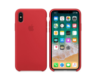 Apple Silicone Case do iPhone X Red - 382328 - zdjęcie 1