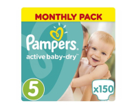Pampers Active Baby Dry 5 Junior 11-18kg 150szt Na Miesiąc - 339028 - zdjęcie 1