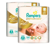 Pampers Premium Care 1 Newborn + 2 Mini 168szt Na Miesiąc - 271948 - zdjęcie 1