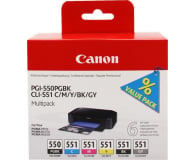Canon Zestaw 6 tuszów CLI-551 CMYK + PGI-550PGBK - 392432 - zdjęcie 1