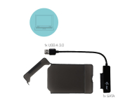 i-tec USB 3.0 MySafe Easy Obudowa 2,5" 9,5mm SATA HDD / SSD Czarny - 456344 - zdjęcie 3