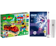 Oral-B PRO 750 Pink + LEGO DUPLO Pociąg parowy - 468714 - zdjęcie 1