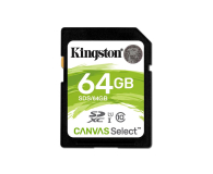 Kingston 64GB SDXC Canvas Select 80MB/s C10 UHS-I U1 - 408972 - zdjęcie 1
