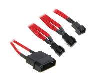 Bitfenix Molex 3x 3-Pin 7V Adapter 20cm czerwony/czarny - 409266 - zdjęcie 1