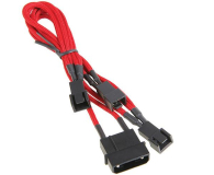 Bitfenix Molex 3x 3-Pin 7V Adapter 20cm czerwony/czarny - 409266 - zdjęcie 2