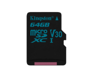 Kingston 64GB microSDXC Canvas Go! 90MB/s C10 UHS-I V30 - 410714 - zdjęcie 1