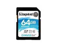 Kingston 64GB SDXC Canvas Go! 90MB/s C10 UHS-I U3 - 410718 - zdjęcie 1