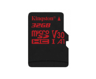Kingston 32GB microSDHC Canvas React 100MB/s UHS-I V30 A1 - 415518 - zdjęcie 1