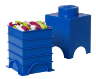 YAMANN LEGO Pojemnik 1 kwadratowy - niebieski - 415331 - zdjęcie 2