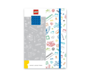YAMANN LEGO Biały notatnik z niebieskimi dodatkami - 410254 - zdjęcie 1