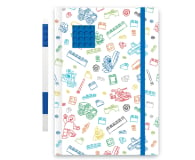 YAMANN LEGO Biały notatnik z niebieskimi dodatkami + długopis - 410257 - zdjęcie 2