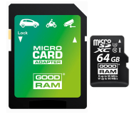 GOODRAM 64GB microSDXC zapis 90MB/s odczyt 95MB/s - 309242 - zdjęcie 1