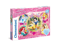 Clementoni Puzzle Disney Princess 104 el. z brokatem - 417287 - zdjęcie 1