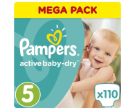 Pampers Active Baby Dry 5 Junior 11-18kg 110szt Na Miesiąc - 399331 - zdjęcie 1
