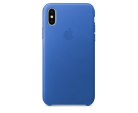 Apple Leather Case do iPhone X Electric Blue - 438188 - zdjęcie 3