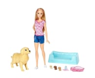 Barbie Narodziny piesków Lalka z pieskami blondynka - 446580 - zdjęcie 1