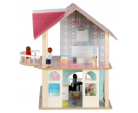 ECOTOYS Domek dla lalek meble + 4 lalki - 474427 - zdjęcie 2