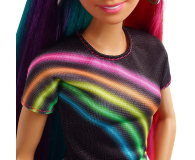 Barbie Błyszczące tęczowe włosy Lalka - 471309 - zdjęcie 4