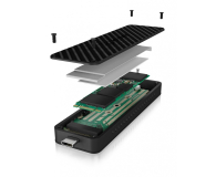 ICY BOX Obudowa do dysku m.2 NVMe (USB-C, karbon) - 534849 - zdjęcie 4