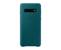 Samsung Leather Cover do Galaxy S10 zielony - 478369 - zdjęcie 1