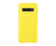Samsung Leather Cover do Galaxy S10 żólty - 478370 - zdjęcie 1