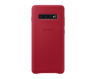 Samsung Leather Cover do Galaxy S10+ czerwony - 478408 - zdjęcie 1
