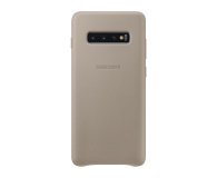 Samsung Leather Cover do Galaxy S10+ szary - 478404 - zdjęcie 1